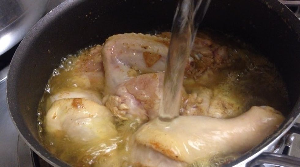 Then add 3 cups of water ..