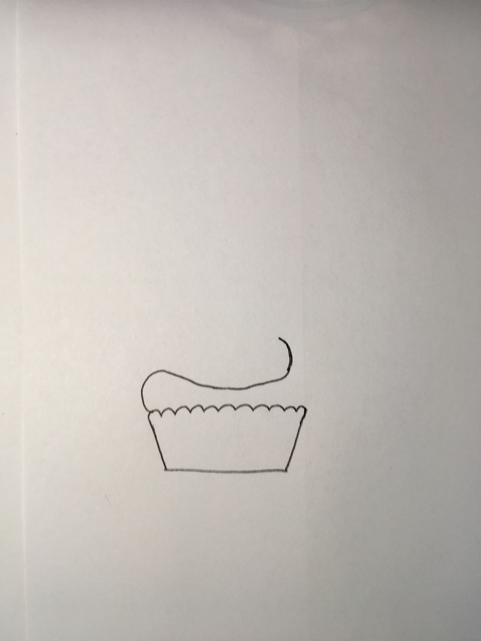 Then add a C to the side of the curved the line.