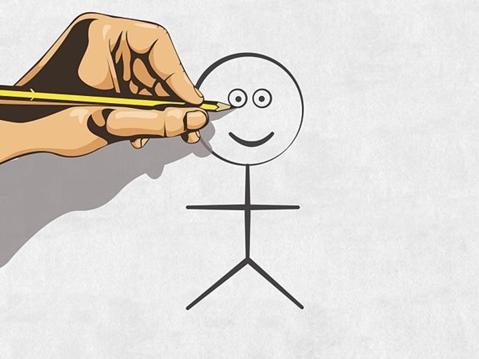 Then add a circle around the dots you just made