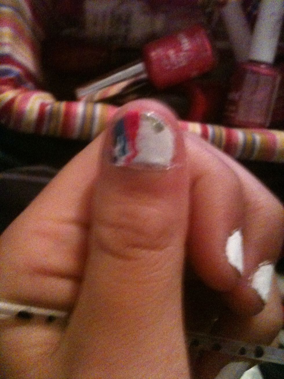 Then add a dot of the third color