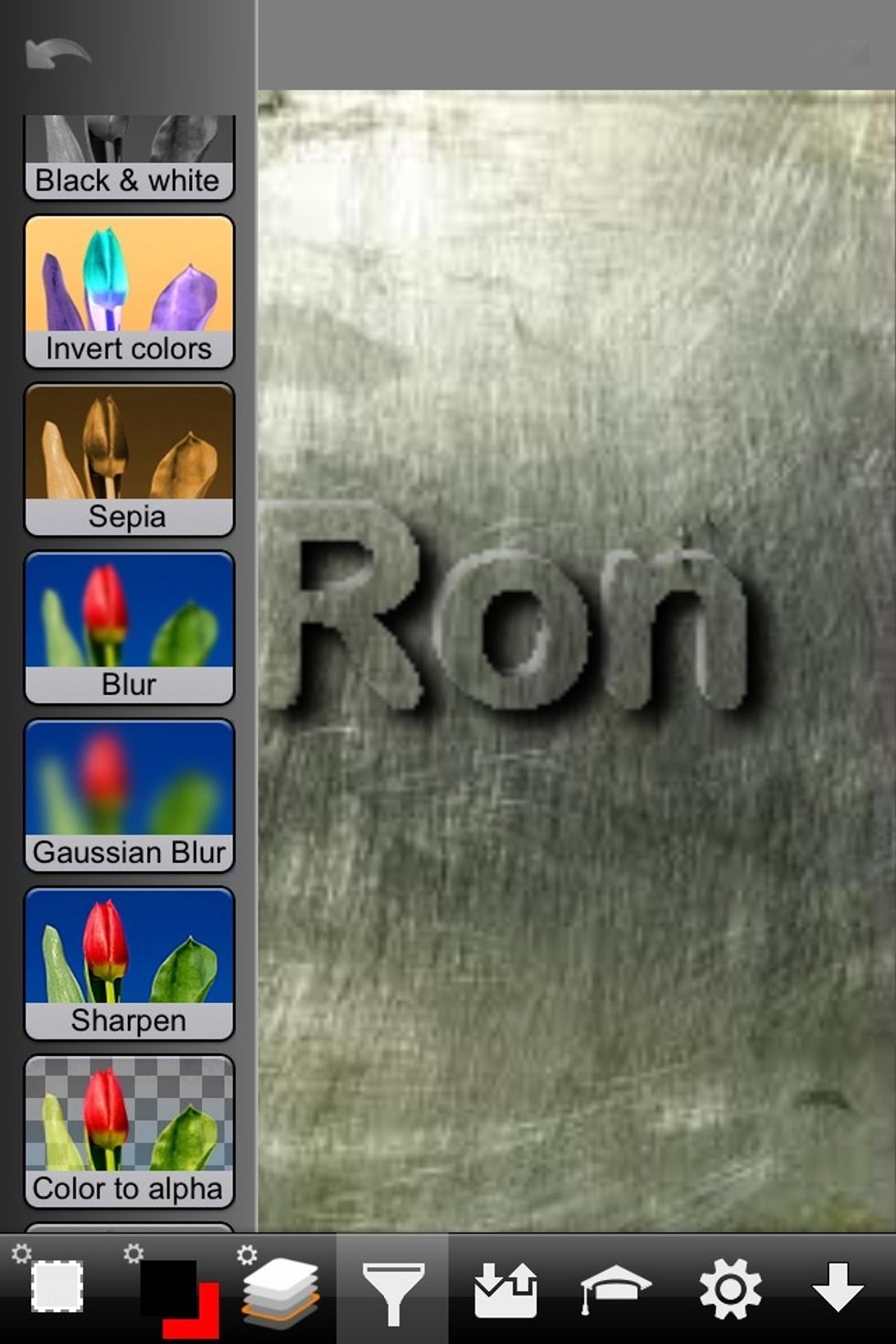 Then add a little Gaussian blur to the bright text layer.