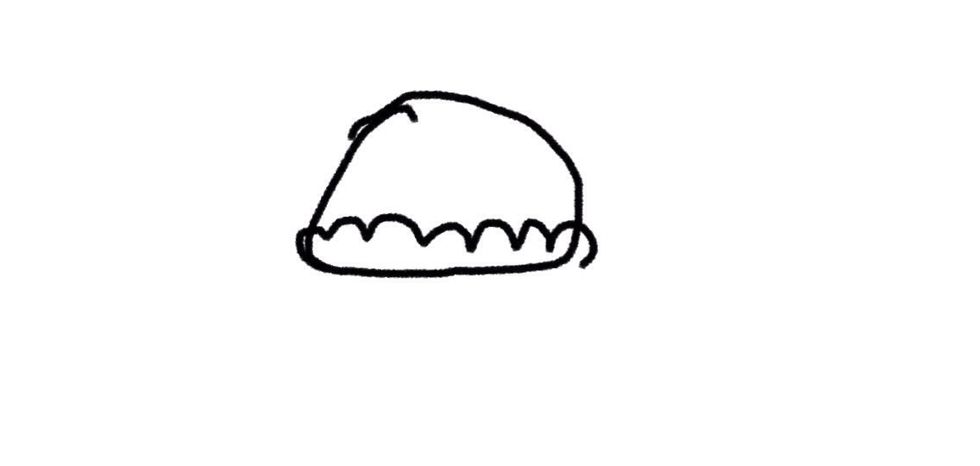 Then add a puffy cloud shape type  thing around the weird shape