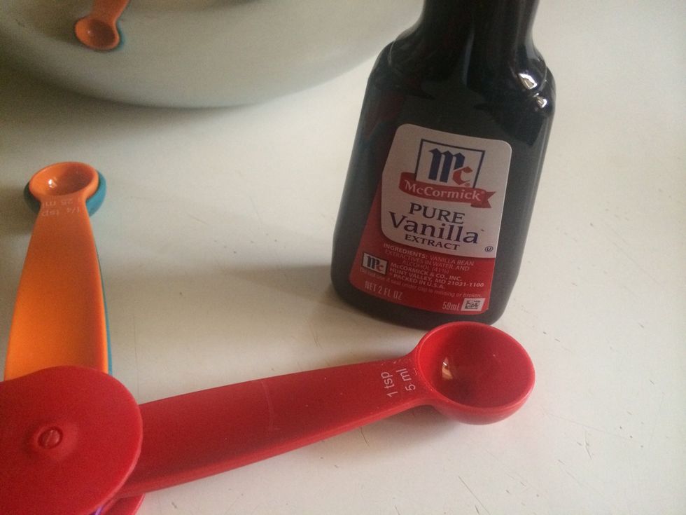 Then add a teaspoon of vanilla