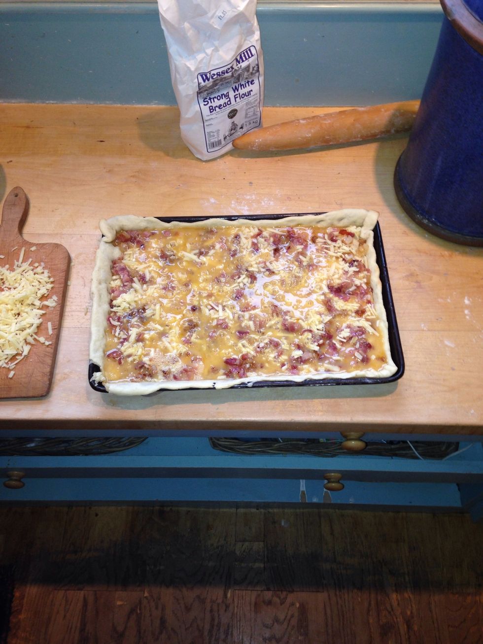 Then add all the egg