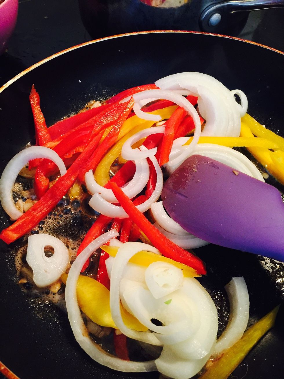 Then add all your veggies