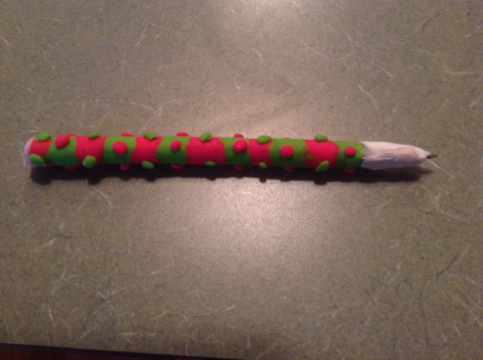 Then, add another color to the back and the tip or else ink will come out (I have experienced it before, not pretty!)