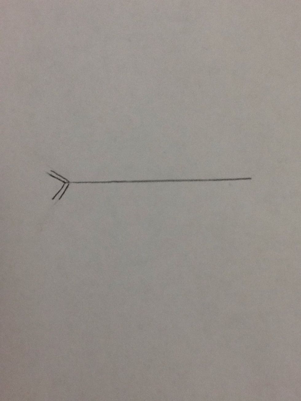 Then add another two lines a little bit apart and a little bit shorter then the other two.