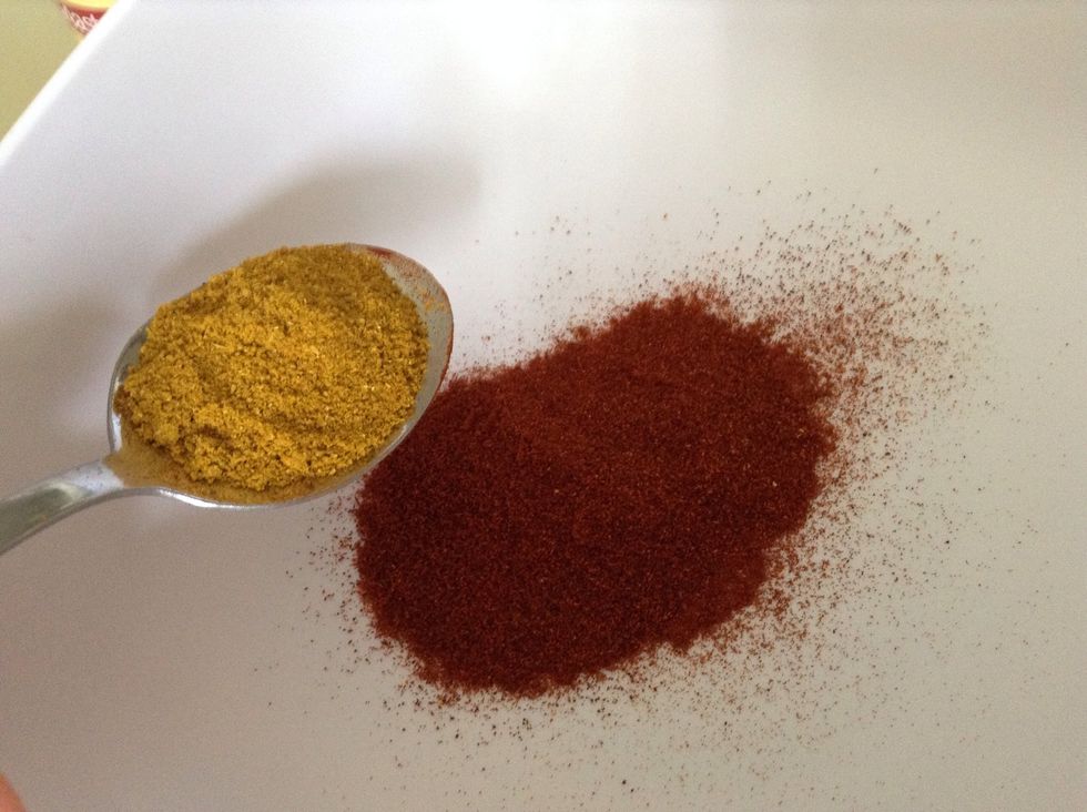 Then add curry powder.