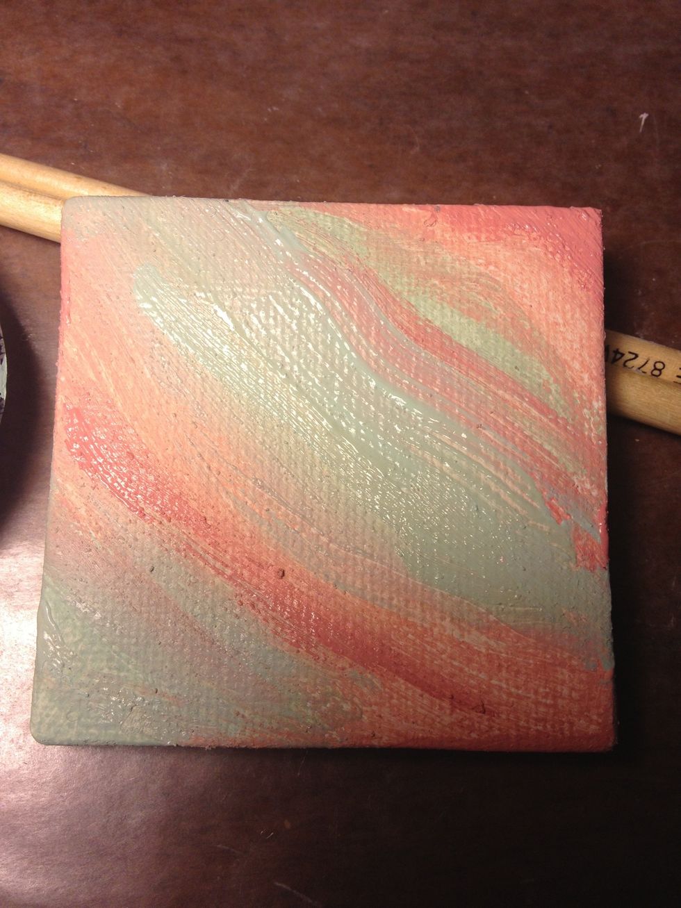 Then add darker colors for depth. Allow to dry.