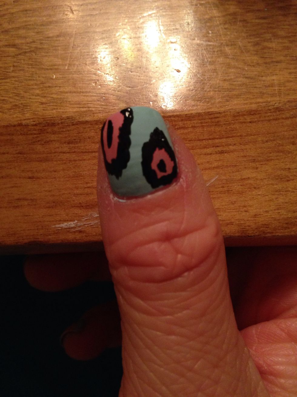 then add dots in the middle of most ofnthem