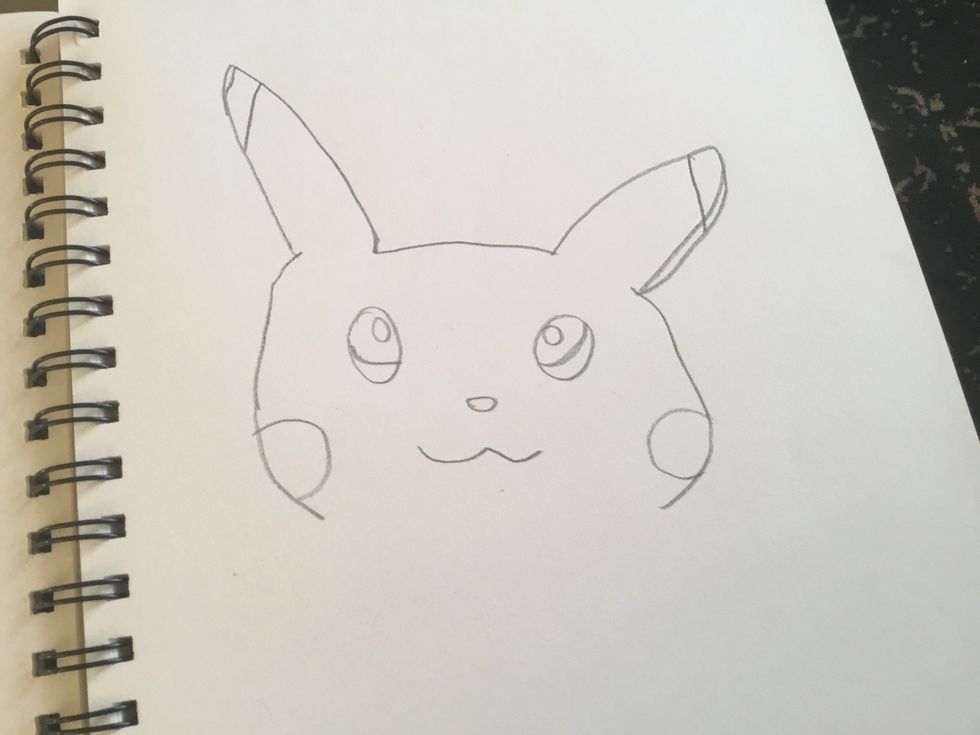 Then add eyes in rough