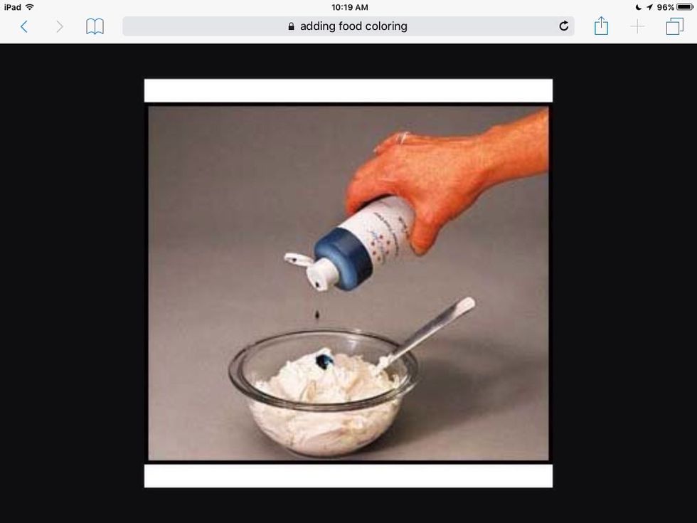 Then, add food coloring.