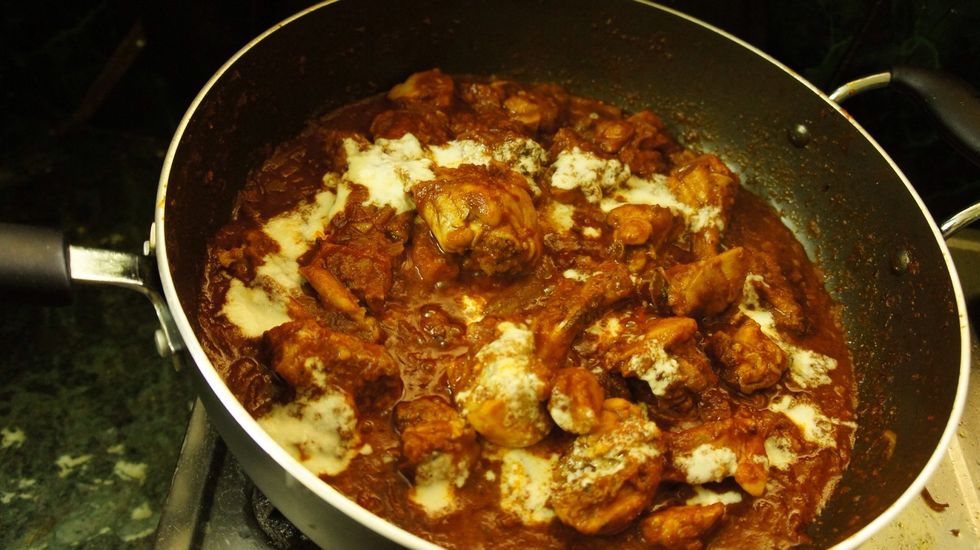 Then add fresh cream to it...then cook for 5-10 min in medium flame...