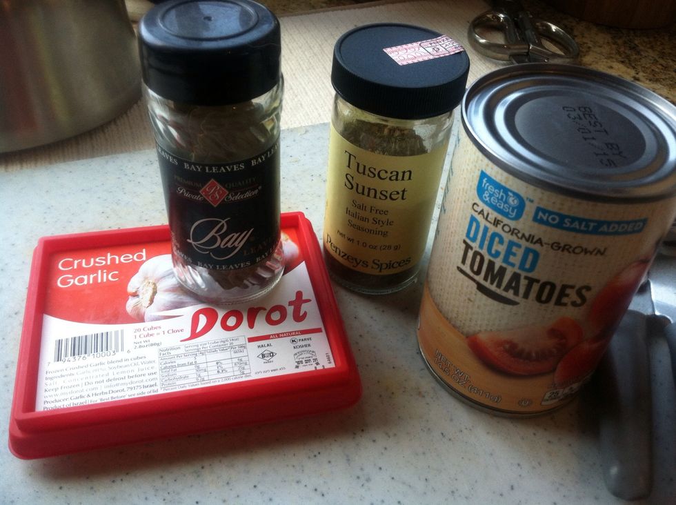 Then add garlic, mix, then the rest of these ingredients to the pot