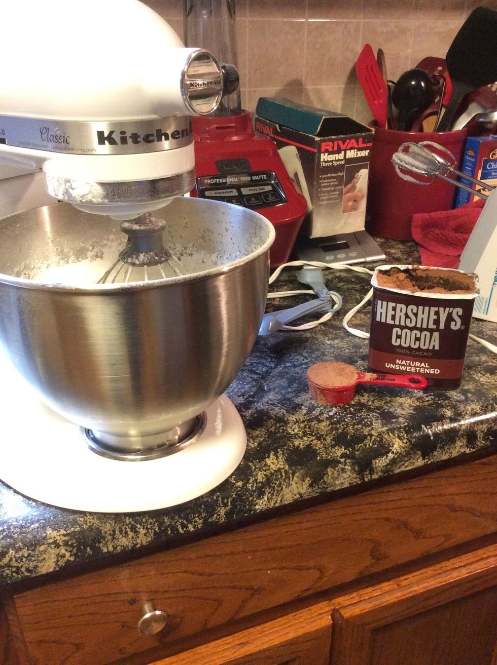 Then add in cocoa powder