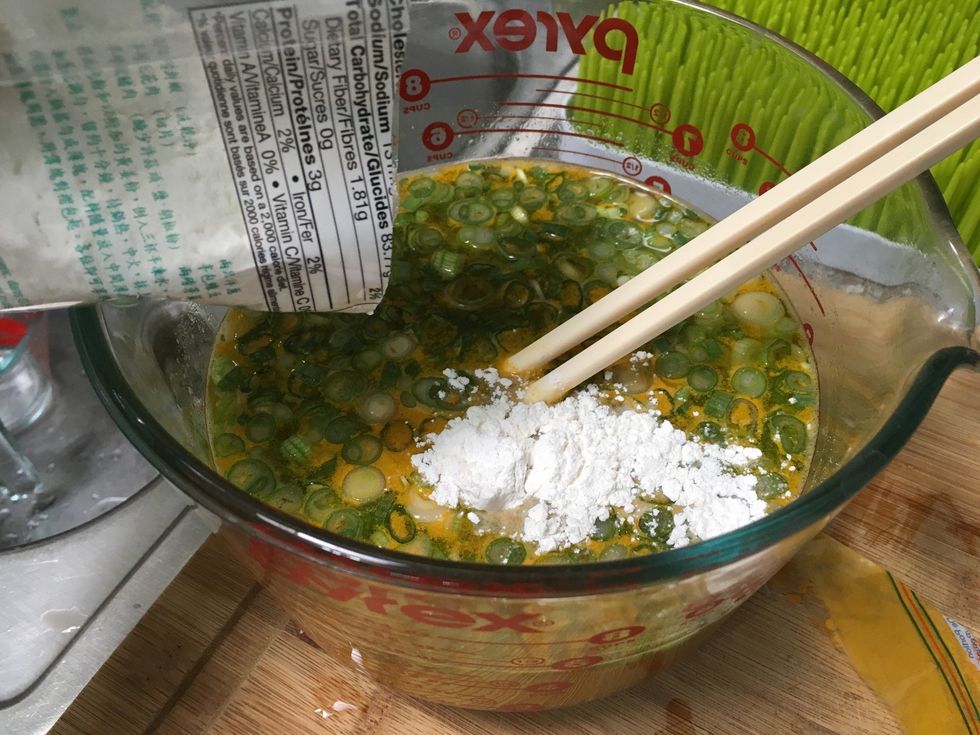 then add in the flour mixture