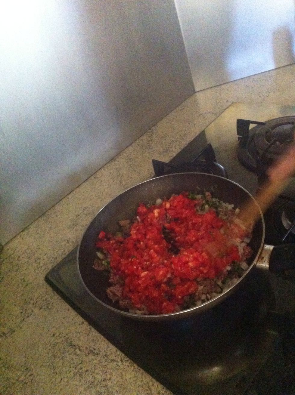 Then add in the tomatoes