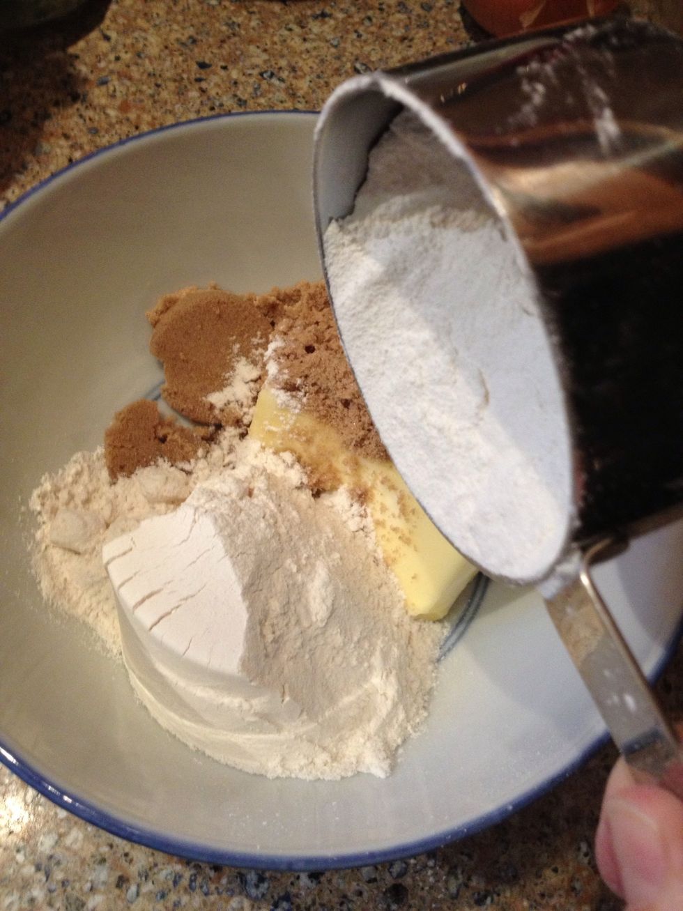 Then add in your 1 cup of flour...