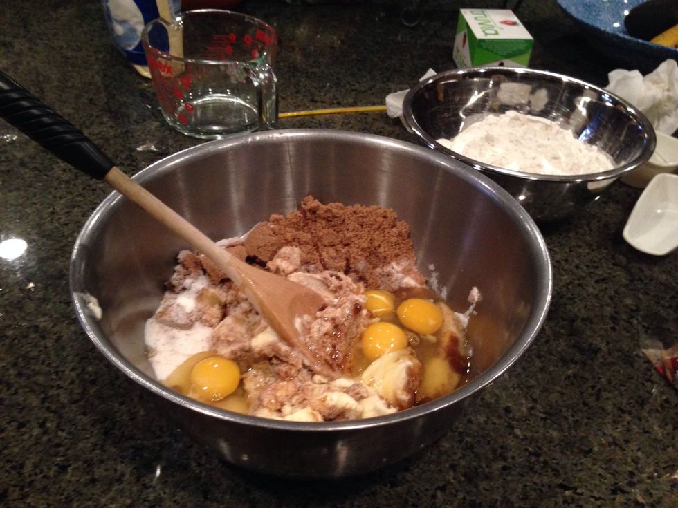 Then add in your eggs.