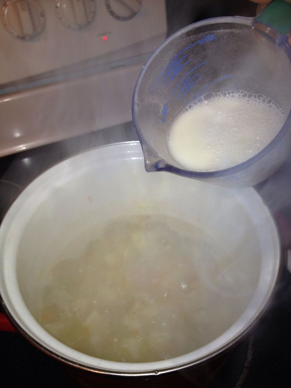 Then add into the pot.