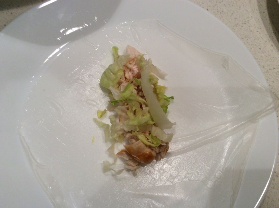 Then add lettuce on top of that