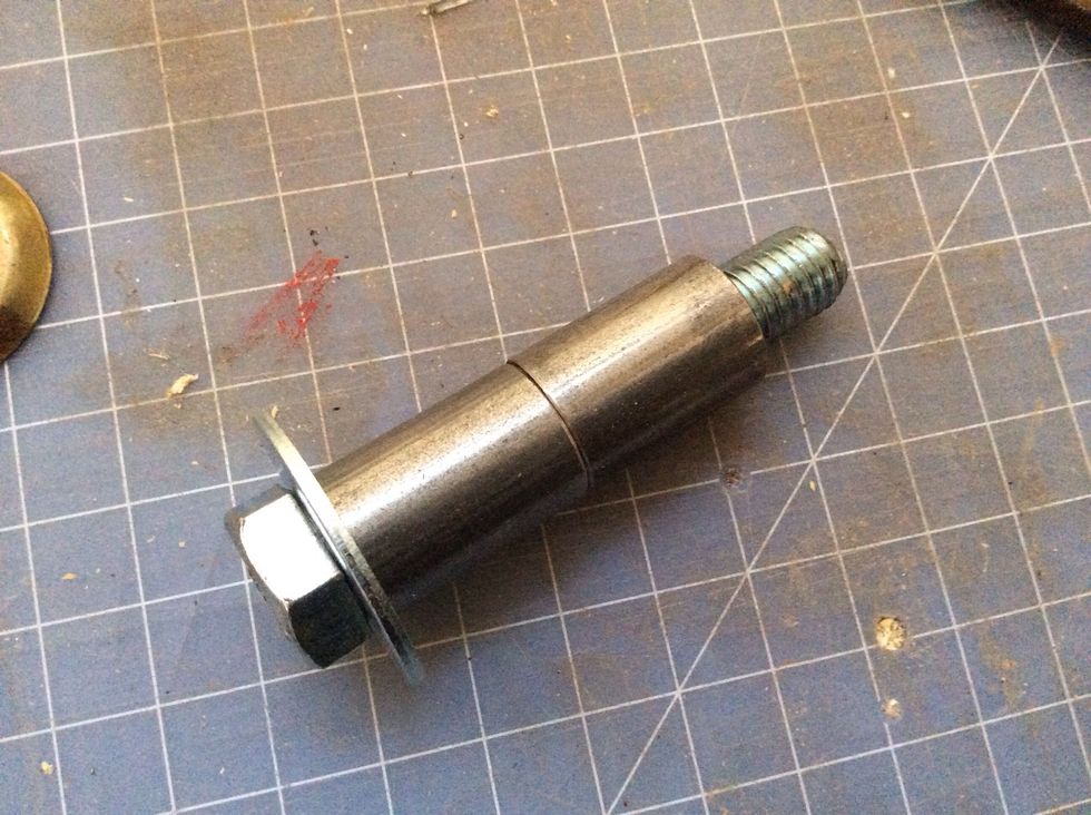 Then add metal tube. This piece has 2 sections, because I was trying to use everything. One piece is better.