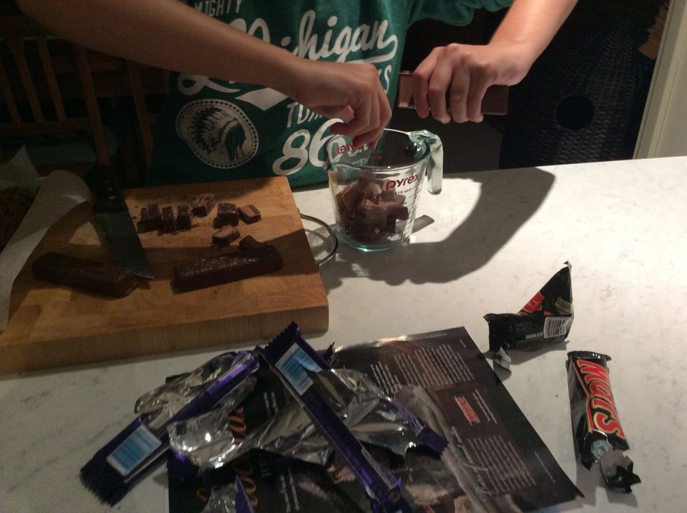 Then add milk chocolate