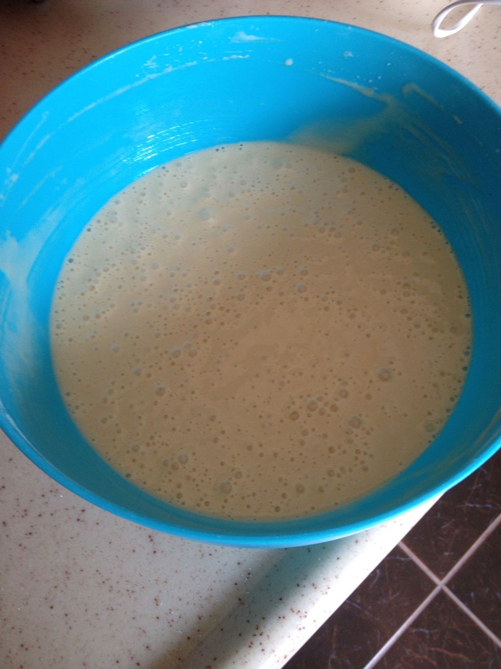 Then add other ingrediants (except cocoa) and mix them well.