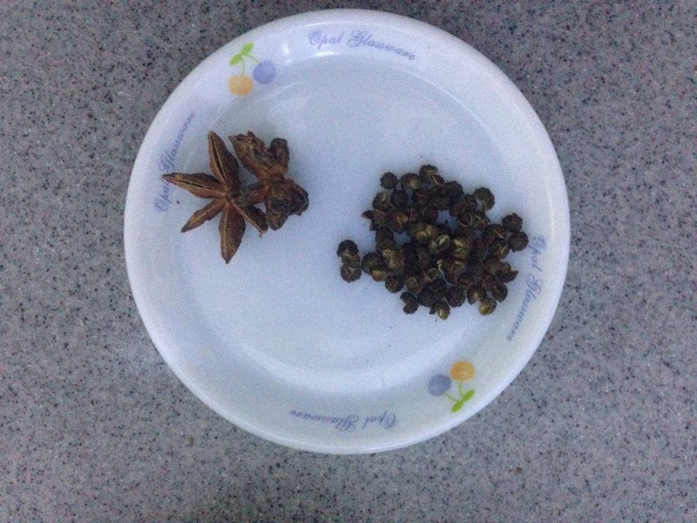 Then add Pepper and Star anise seed.
