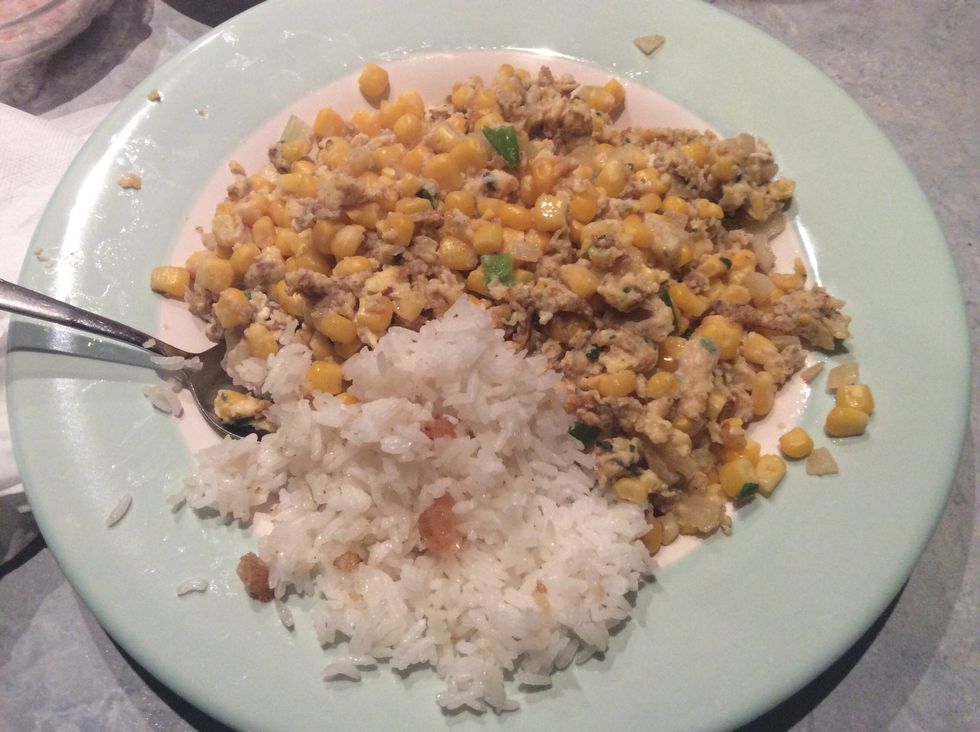 Then add rice