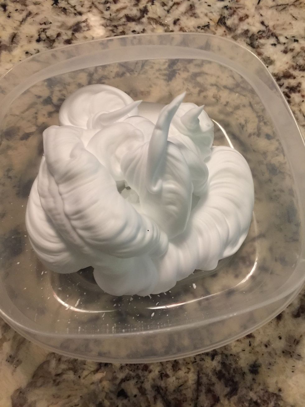 then add shaving cream