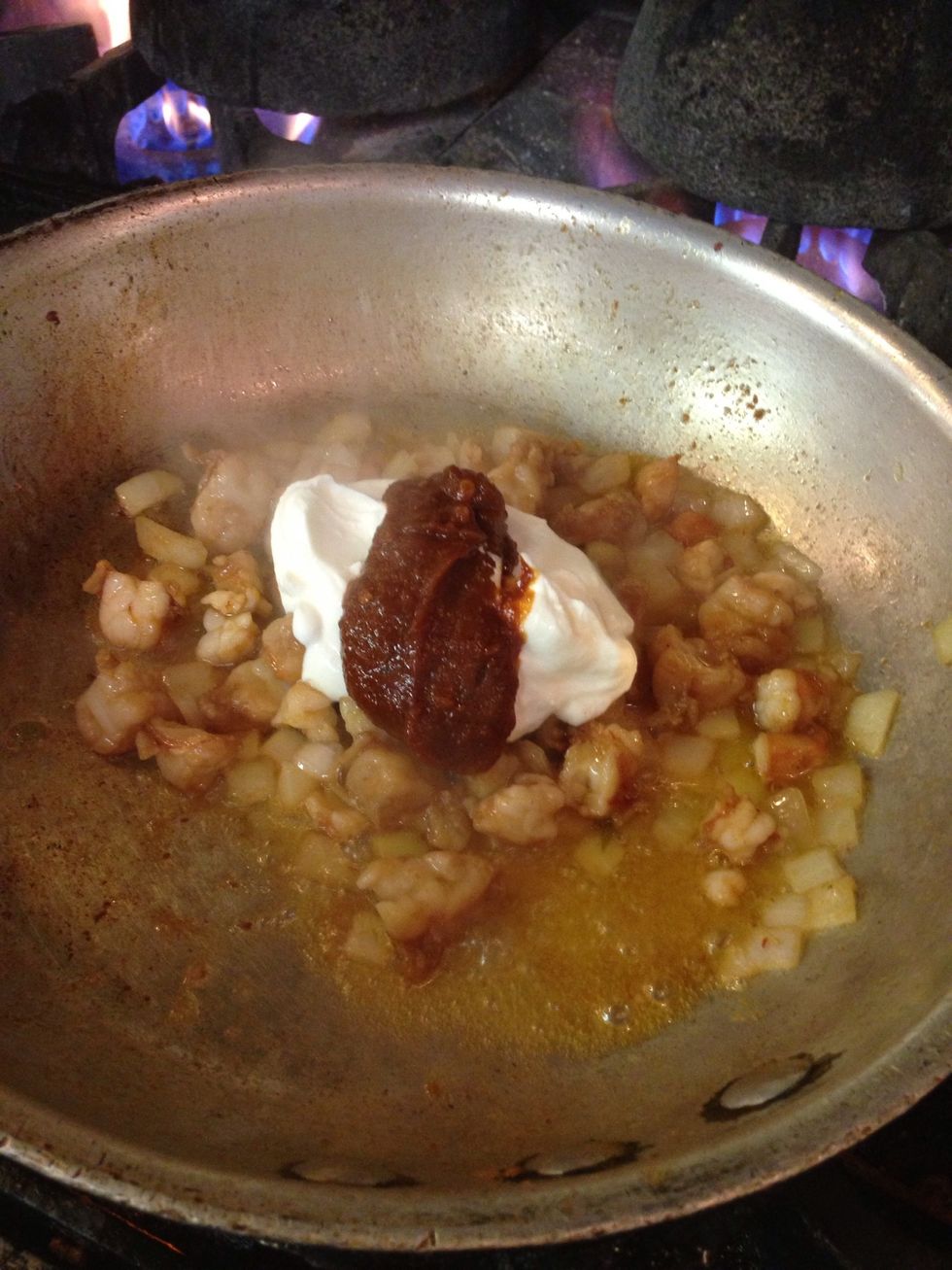 Then add some chipotle sauce, as much as you want