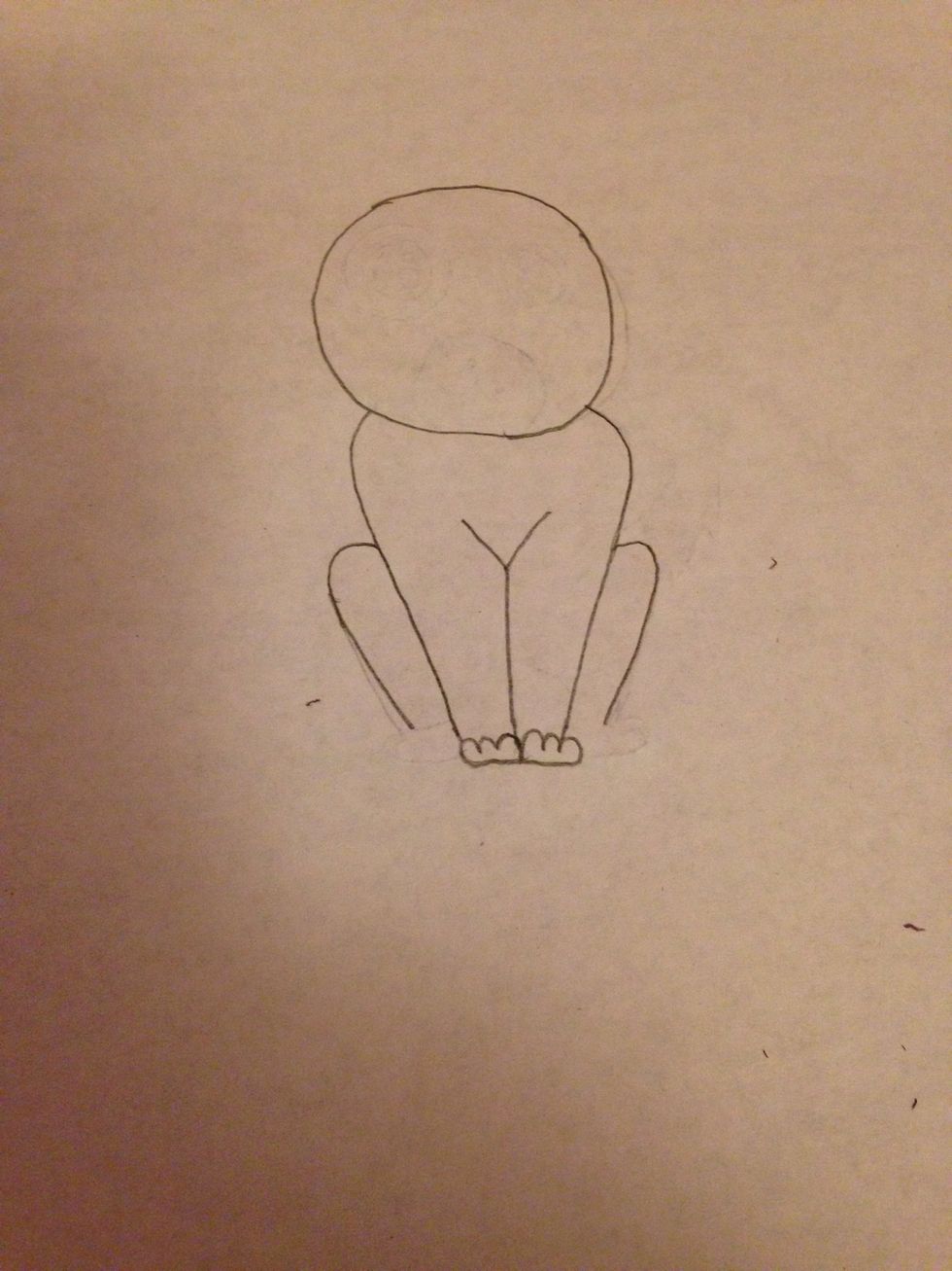 Then add some curves to make the back legs as shown.