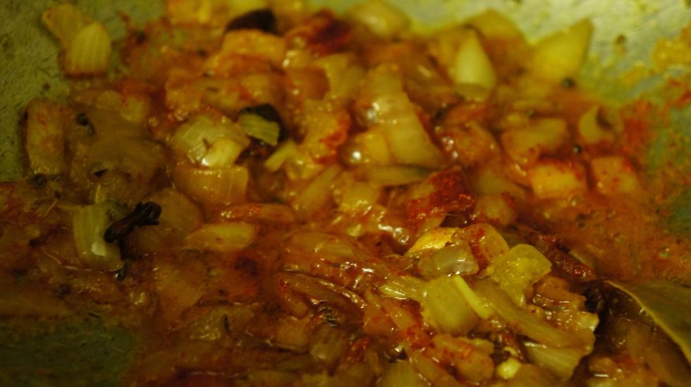 Then add some red chilli powder..