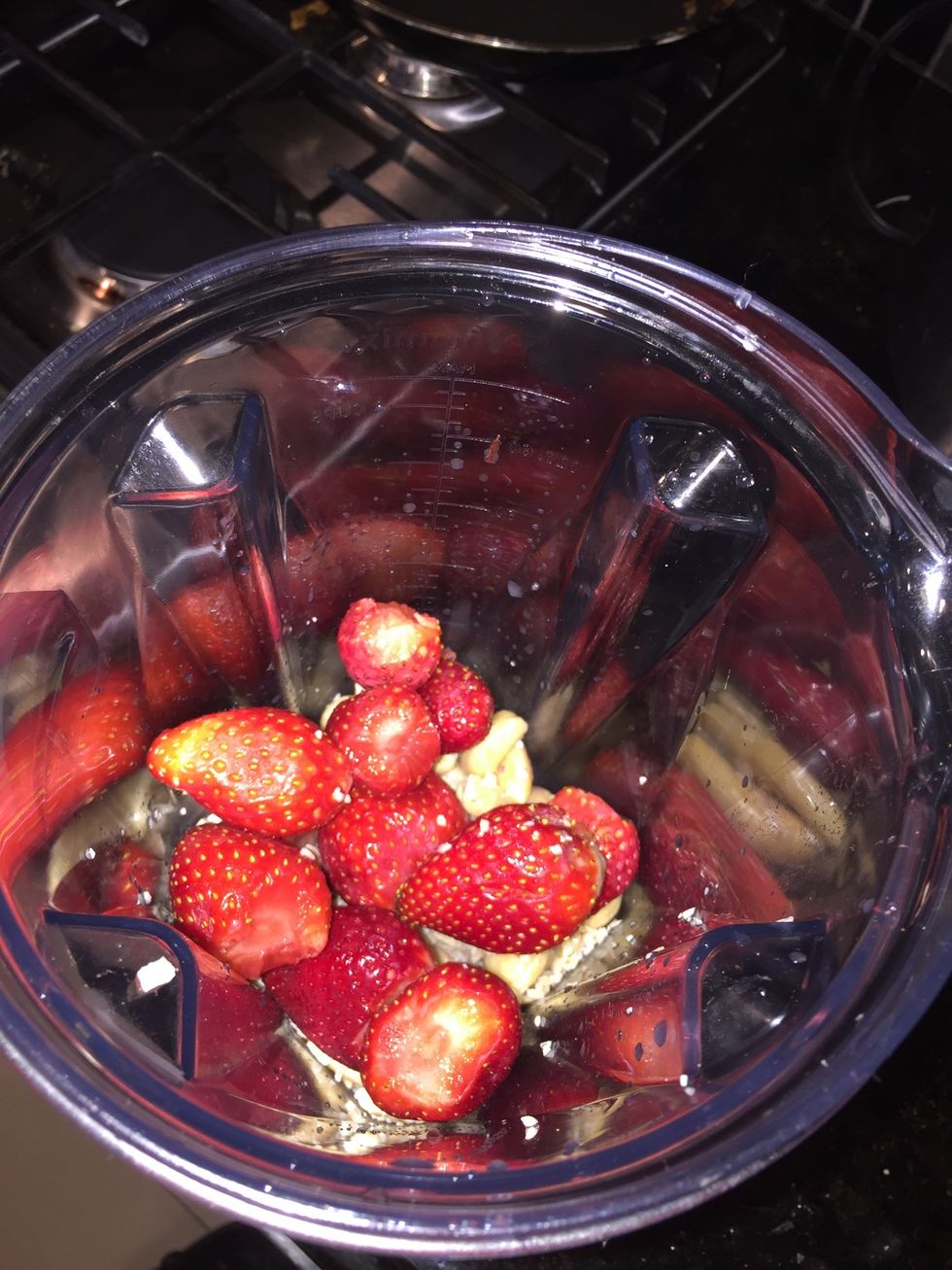 Then add strawberries.