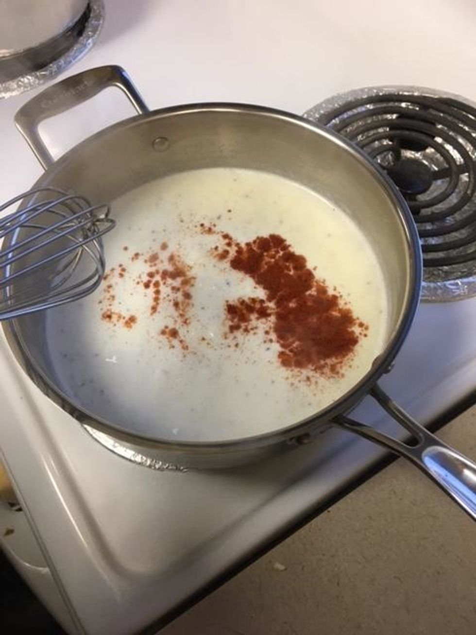 Then add the 1/2 tsp of paprika
