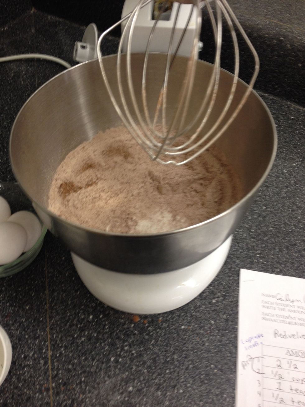 Then add the baking soda and salt