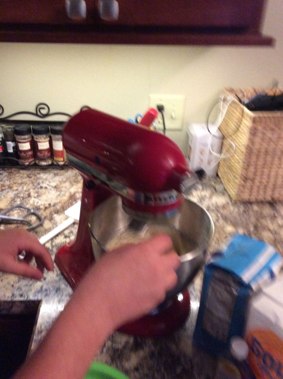 Then add the bananas