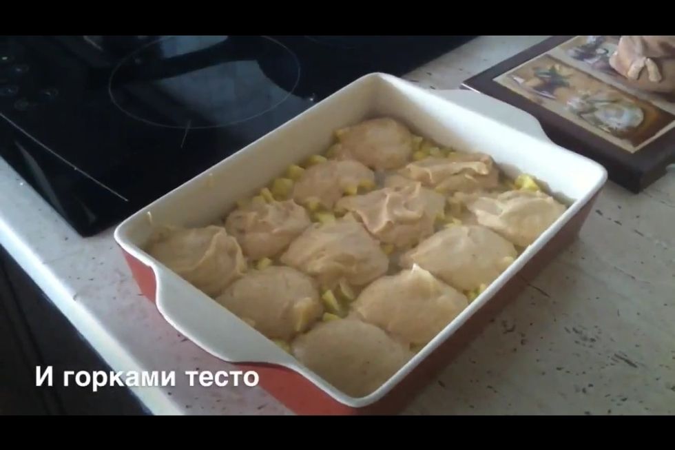 Then add the batter and bake it into the preheated (180\u00b0) oven for 30-40 min