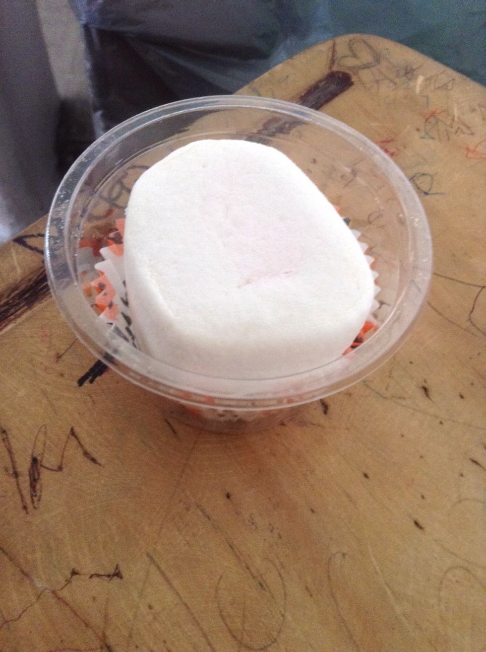 Then, add the big marshmallow