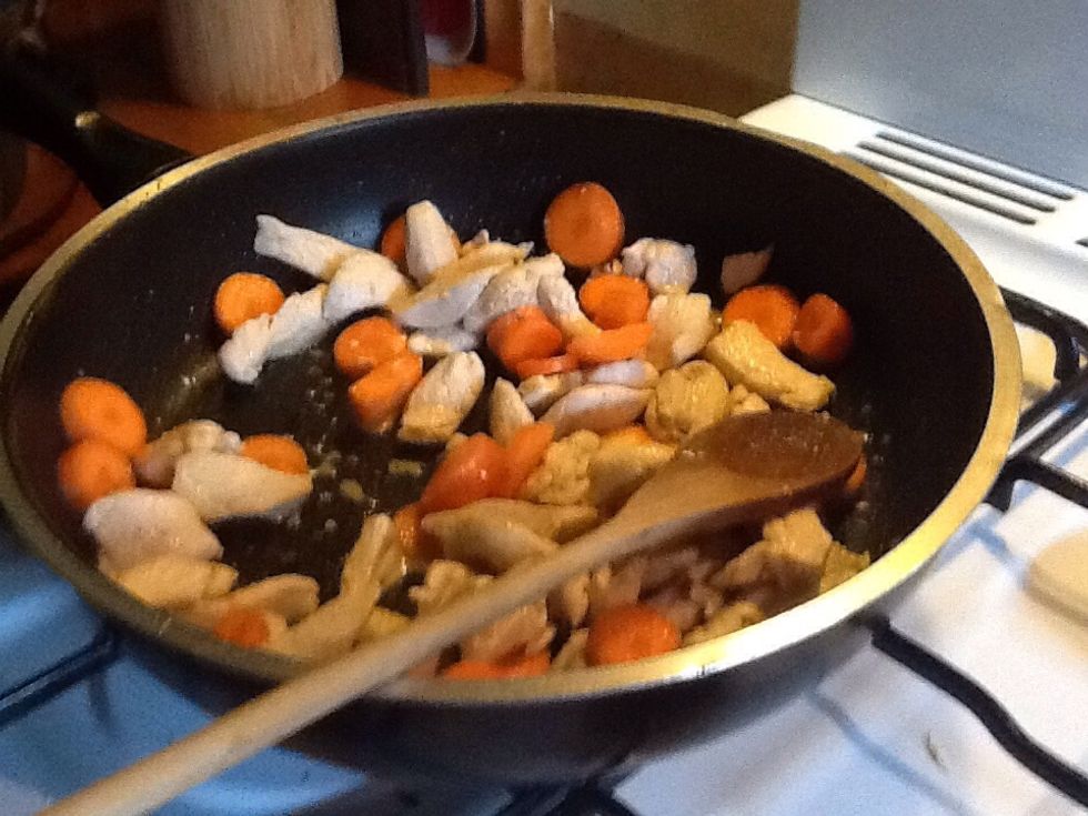 Then add the carrot to you chicken
