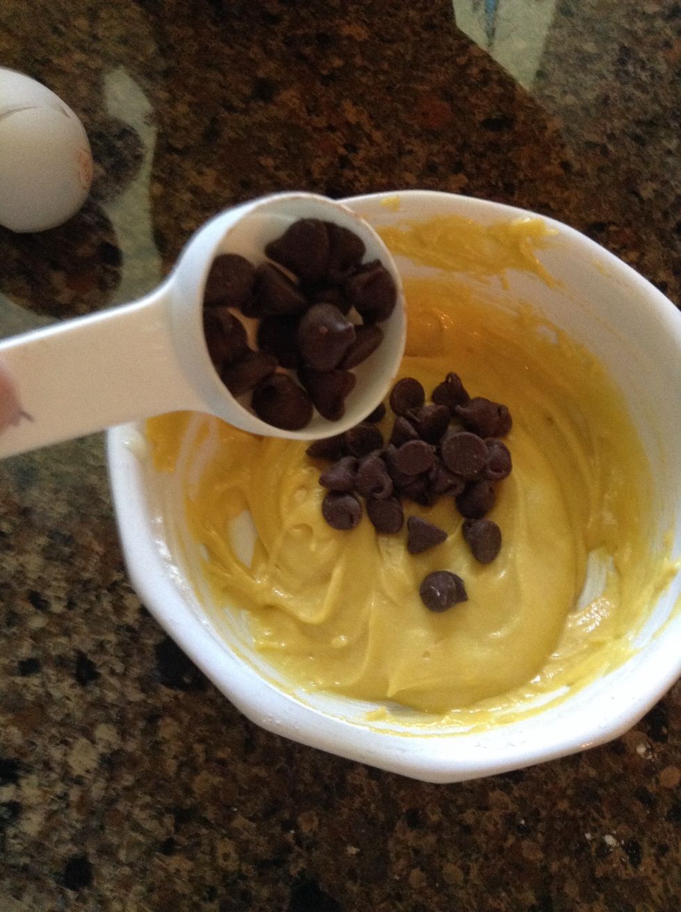 then add the chocolate chips