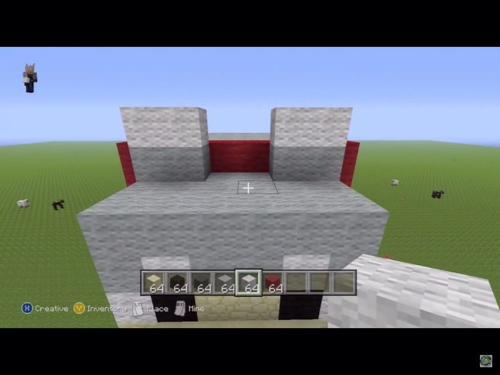 Then add the ears with white and light grey wool