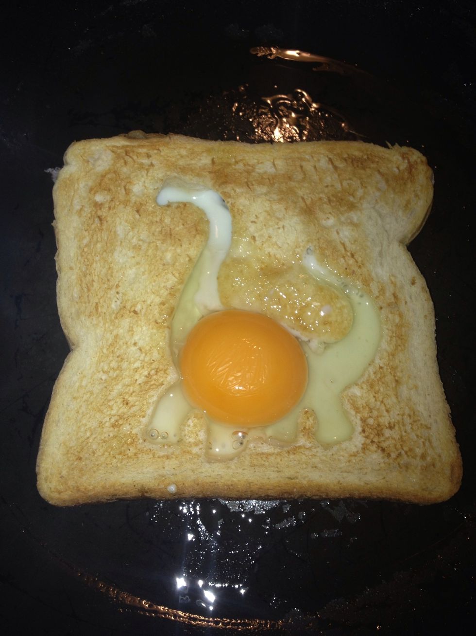 Then add the egg yolk