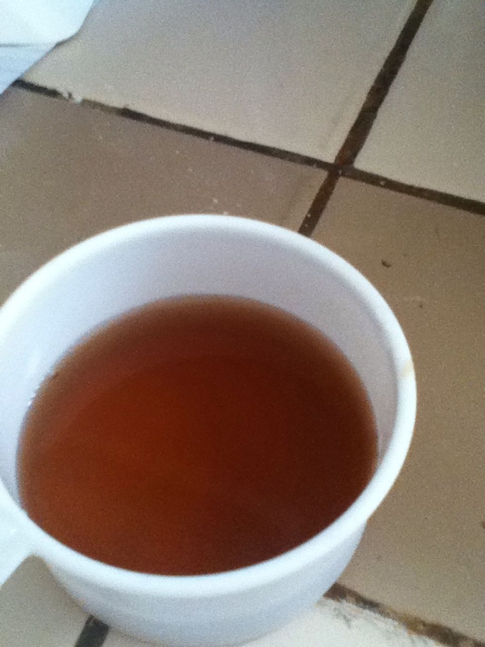 then add the extract, and water