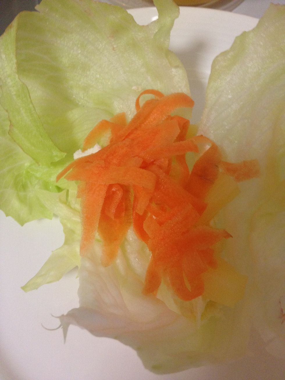 Then add the grated carrot