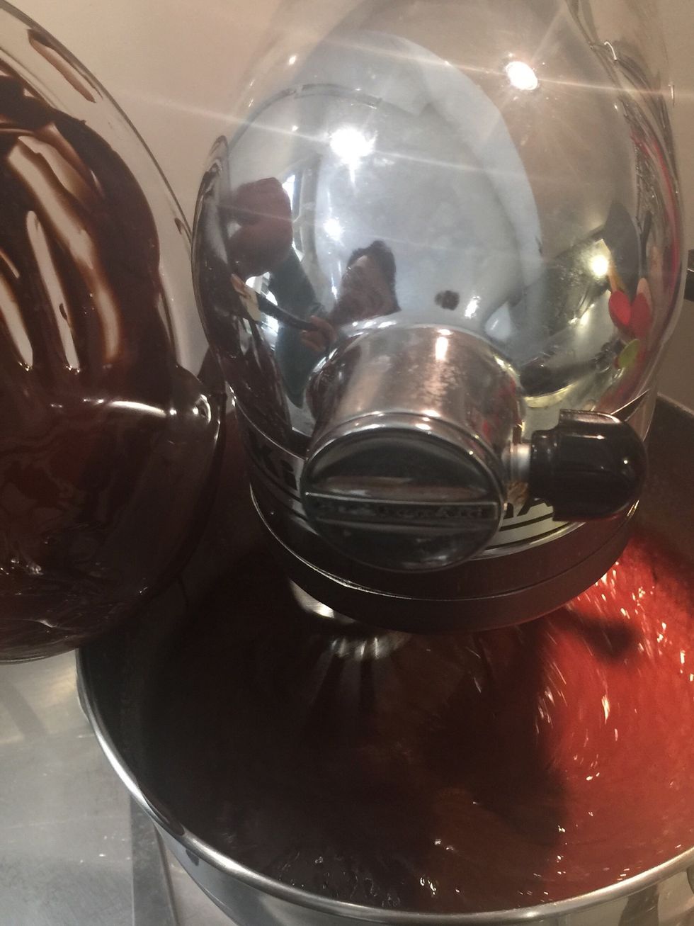 Then, Add the melted chocolate