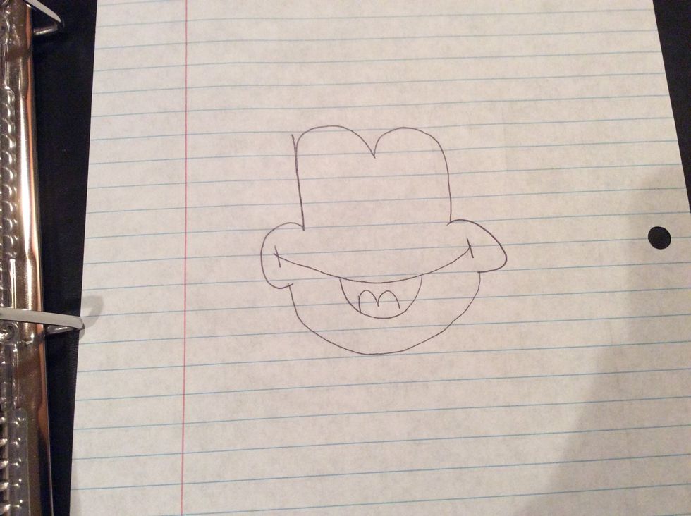 Then add the mouth \ud83d\udc44 with a tongue \ud83d\udc45 and a smile connecting the mouth \ud83d\udc44 from ide to side