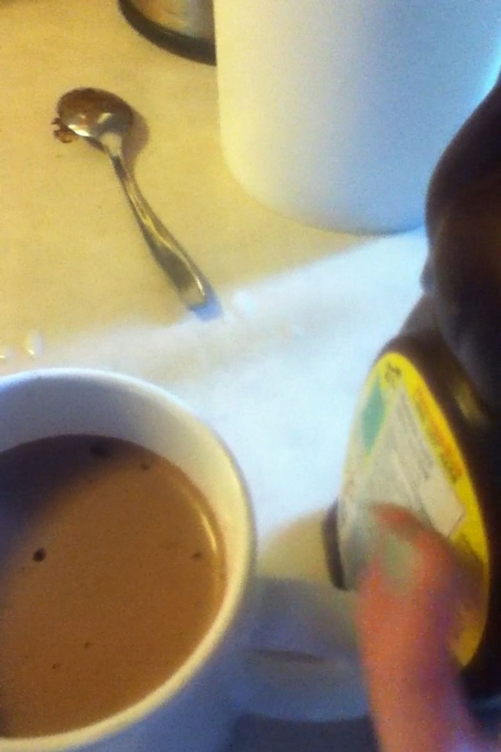 ... Then add the Nesquik!!! I didn't have any whipped cream to top it, but if you have whipped cream on hand, then it will look cool and taste delicious if you put Nesquik on top of the whipped cream!