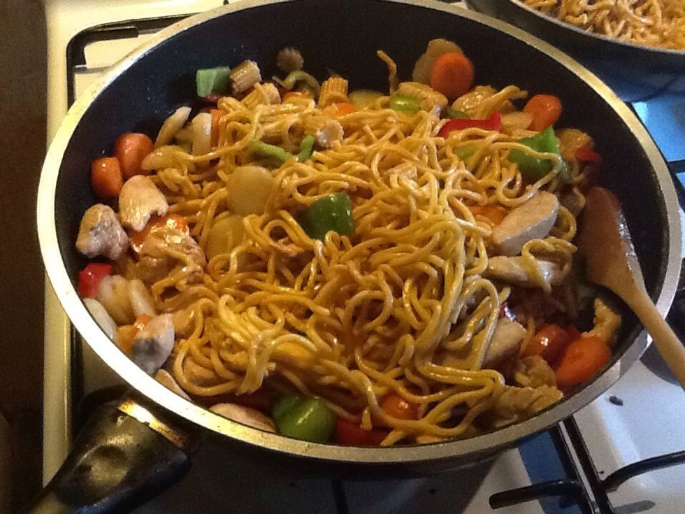 Then add the noodles to your stir fry.